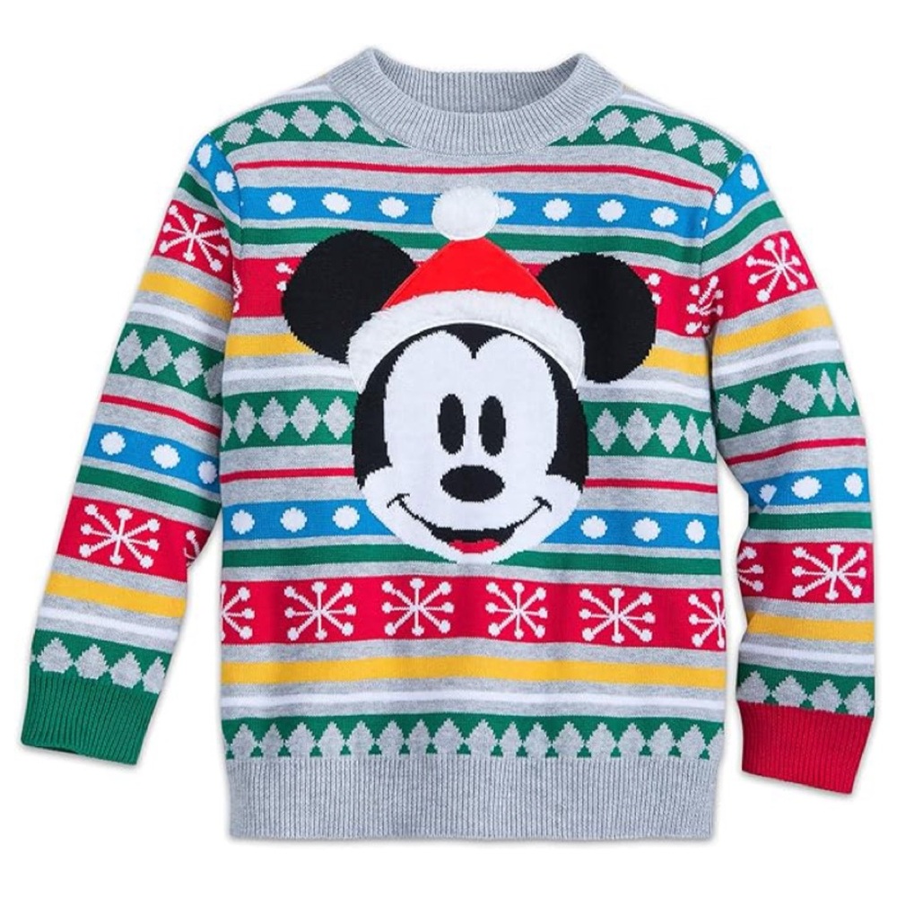 Disney Store Mickey Family Holidays Boys Sweater - Picture 1 of 10